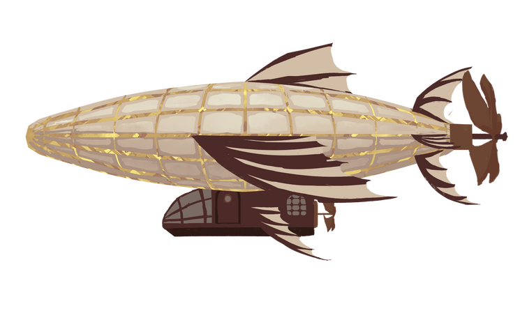 Steampunk airship