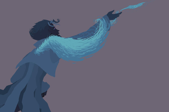 Testing a character that can grow wings and feathers