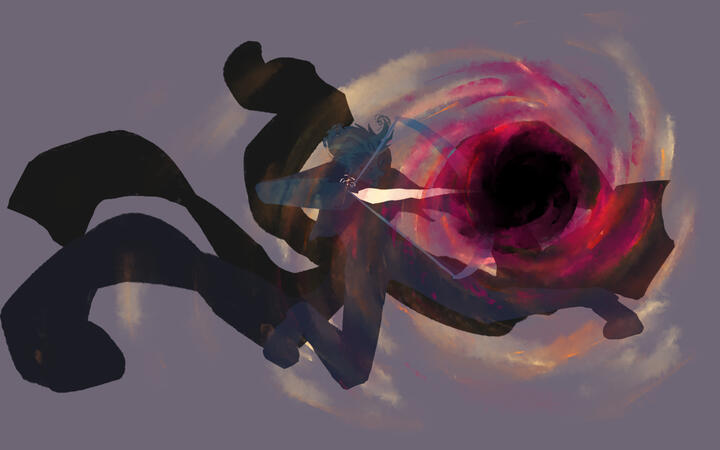 Testing a character with black hole creating powers