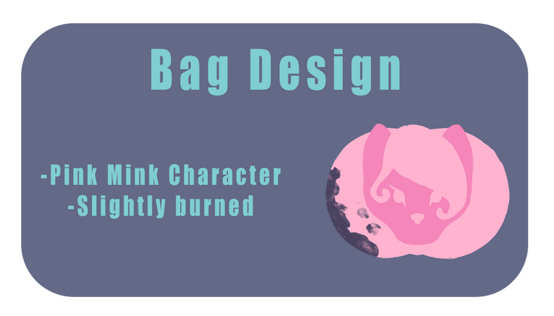 Bag design for a girly pyromaniac character